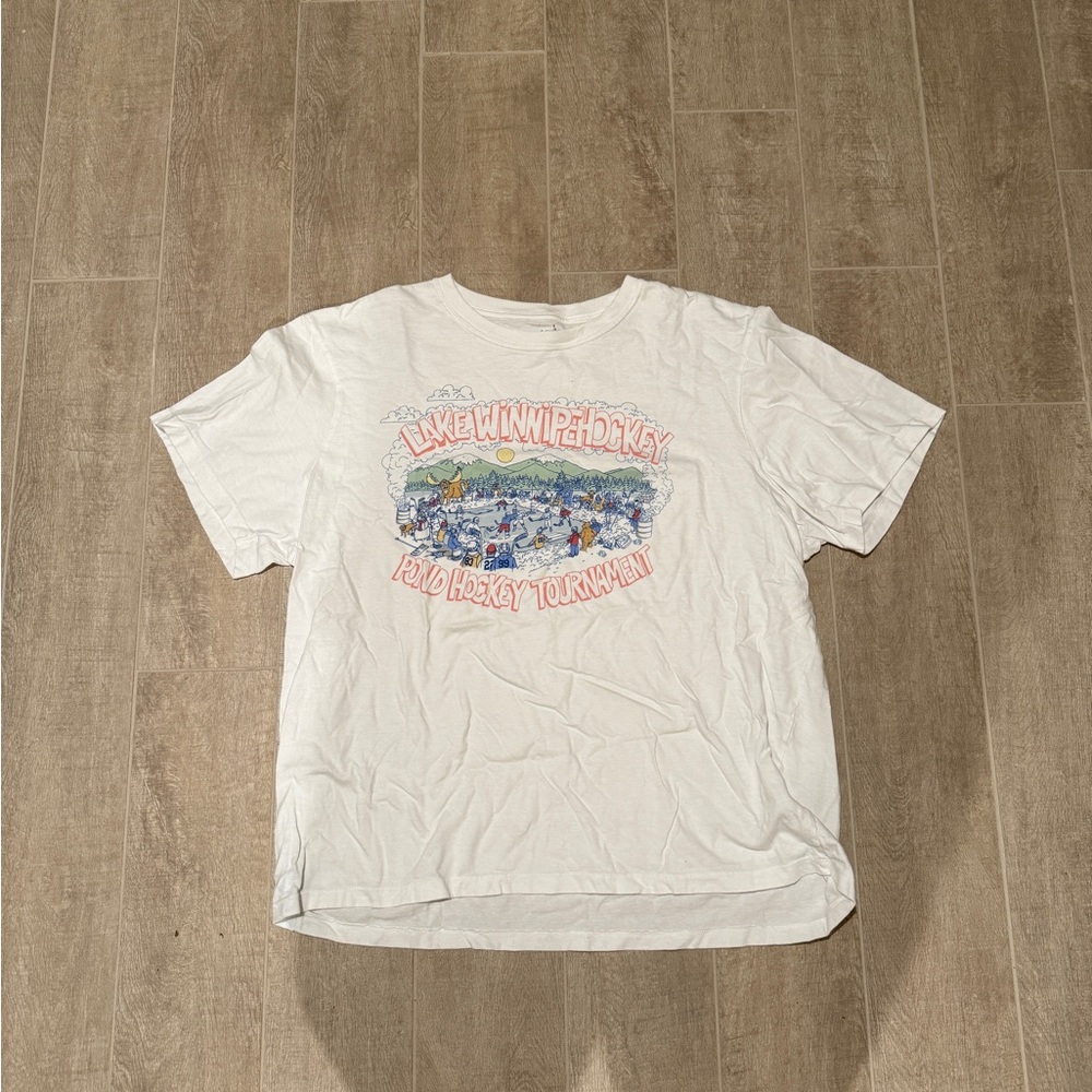 J. Crew White Graphic T-Shirt